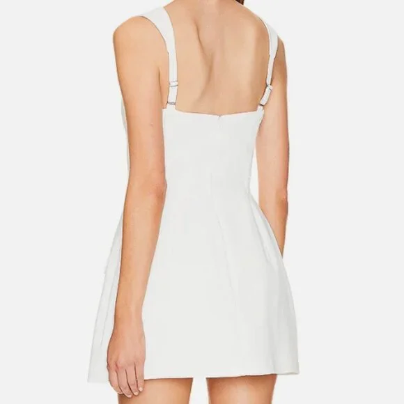 Amanda Uprichard Bethany Skort Romper Size M Ivory Worn ONCE in great condition - Picture 2 of 3